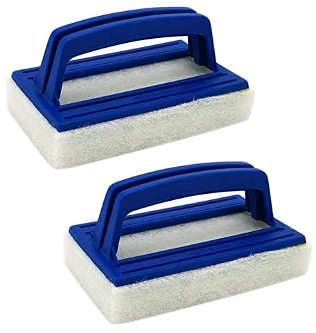 SyiXute 2 Pcs Pool Wall Brush,Sponge Pool Scrubbing Brush,Pool Waterline Scrubbing Brush,Soft Hot Tub Cleaning Brush with Handle for Spas Swimming Pool Fish Tank