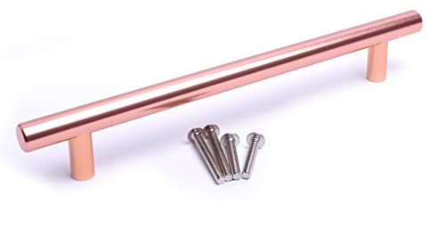BSM Marketing T Bar Cabinet Handles Rose Gold 160mm Kitchen Door Pulls Pack of 20