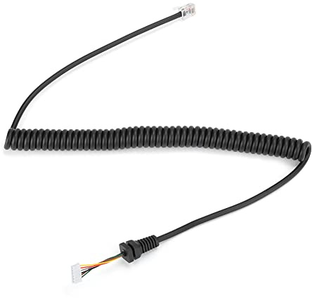 Câble de Microphone à 6 Broches, Microphones de Rechange Câble de Câble de Microphone pour Haut-Parleur FT‑7900R FT‑8900R Autoradio MH‑48