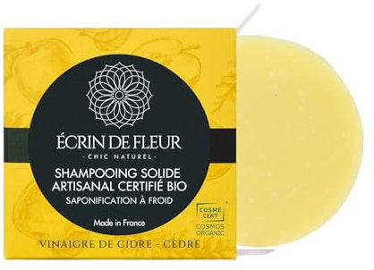 Écrin de Fleur - Bio Haarseife Apfelessig mit zedernholzöl, 1x55g