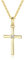 GAVU 925 Sterling Silber zierliche Kreuz Halskette für Damen, zierliche Damen Gold Halskette