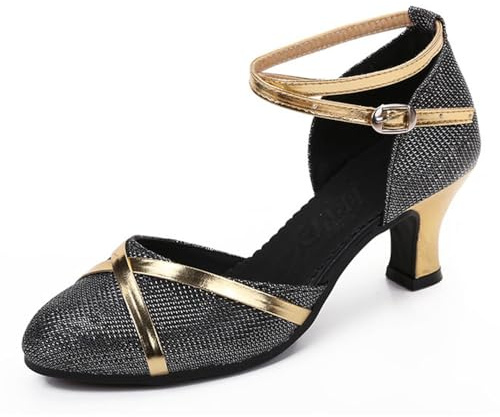 Chaussures de Danse Femme Confortables Bout Fermé Lantine Jazz Zumba Bachata Salsa