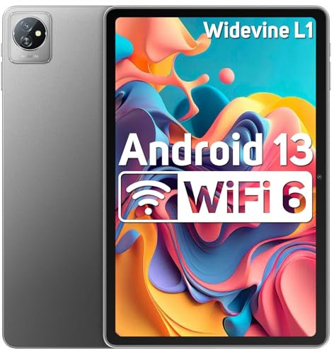 Blackview Tab70 WiFi Tablet 10 Zoll, 8GB RAM+64GB ROM(2TB TF) Quad-Core Android Tablet, 6580mAh Akku WiFi 6 Tablet, Dual-Kamera de 5MP mit Widevine L1/3.5mm Klinke/Google Play/Typ-C/BT 5.0