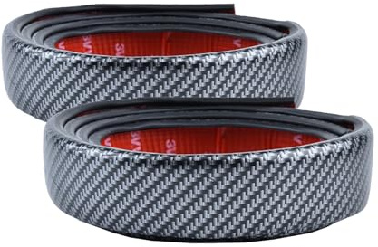 2 pezzi di protezione per cerchioni auto, 1,5 m x 4,5 cm di copertura per cerchioni universale, forma a L, protezione per cerchioni auto decorativa (fibre di carbonio)