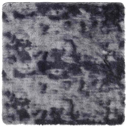 Tapis Shaggy à poils longs NAVARRA gris foncé 160x160 cm
