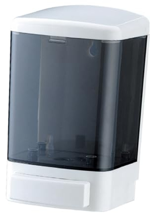 SOLUSTRE Dispenser di Sapone da Parete Ricaricabile 1000ml Manuale in Plastica Design Creativo, per Bagno e Luoghi Pubblici come Hotel