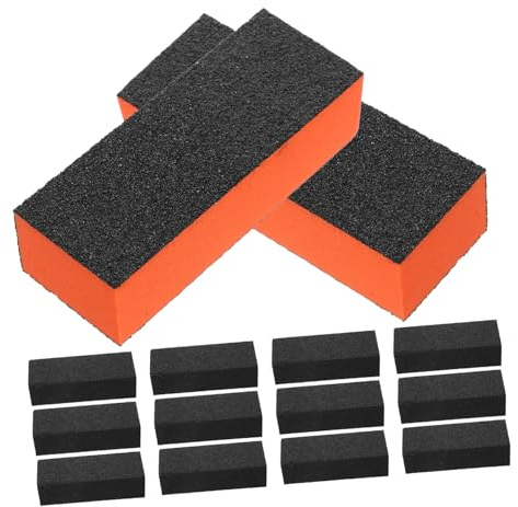 HONMEET 20 Piezas Bloque Pulidor de Uñas de Esponja Caras Suave y Duradero para Manicura y Pedicura para Lijado y Pulido de Uñas Naturales y Acrílicas