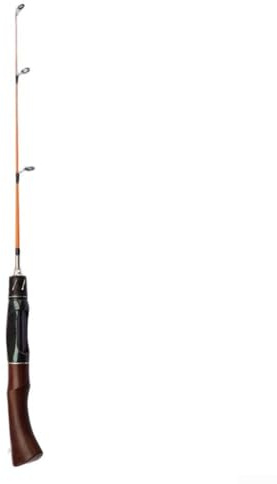 Feeshoppher Isfiskespö 2 sektioner massivt glasfiber kort bärbar design med spiralhjulsäte hög känslighet snabb retur svart röd brun färgalternativ 50 cm 60 cm 70 cm Längder Li(50 cm F)