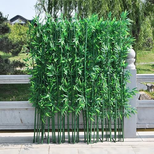 Konstgjorda bambuväxter för trädgård, insynsskydd och rumsavdelare – 50-pack, 100 cm