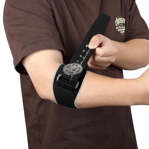 flintronic Tennis Elbow Support Strap, 1PC Golfers Elbow Support for Men & Women, Adjustable Elbow Brace with Removable Compression Pad for Tennis & Golfer's Elbow Pain Relief