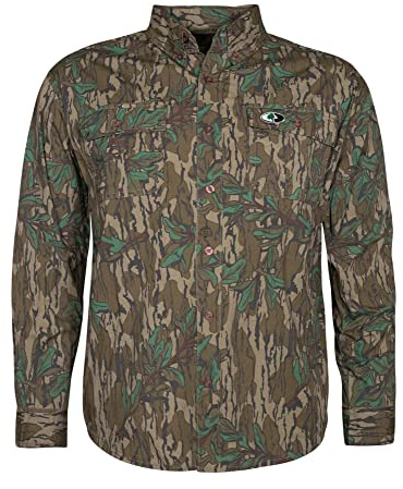 Mossy Oak Cotton Mill 2.0 Långärmad Camo Jakttröjor för män