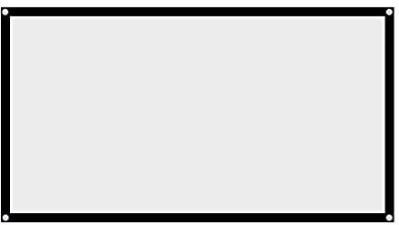 Kafuty 60''/72''/84''/100'' 120'' Inch Projector Screen 16:9 HD 4K Portable Foldable Projection Screen with Black Edging and Hanging Holes Suitable for Home, Open-Air Cinema etc.(60 inch)