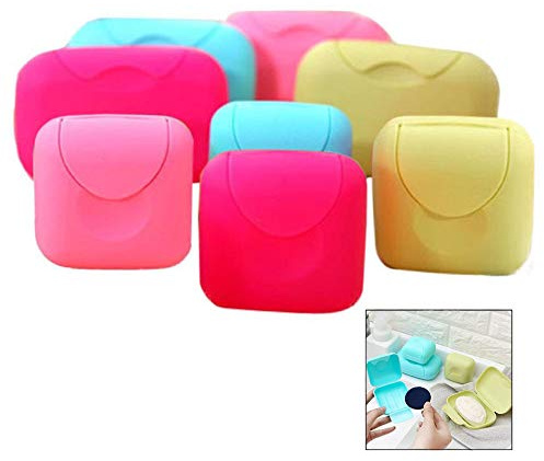 LSTK 2 PCS Jabonera Baño la Ducha Portátil, Caja de Contenedor de Jabón de Color Caramelo para el Hogar, Baño, Senderismo, Viajar, Color al Azar