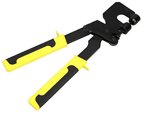TXYFYP Crimpador De EspáRragos,Pinzas Metal Punch Lock Drywall Herramienta De Mano Crimpadora De Quilla De Una Sola Mano (Mango De Goma)