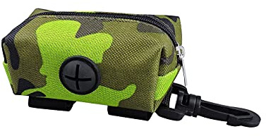 Andiker Dispenser per Sacchetti per Rifiuti per Cani, Dispenser per Sacchetti per Cacca per Cani, Porta Sacchetti per Rifiuti per Cani Portatile, Attacco per Guinzaglio con Tasche con Cerniera per