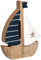 Rayher Segelboot aus Holz, 9 x 1,8 x 12 cm, perfekt für maritime Dekorationen, Miniatur-Schiff, Deko- Boot, 46639999, Bunt