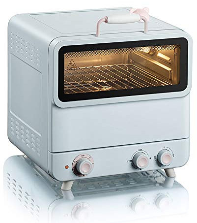 Steam Oven,Household Multi-Function Fully Automatic Small Baking Electric Oven,20L Double-Layer Large-Capacity Design, 100-250 ° C Temperature Adjustment,60-Minute Timer,Roastable Whole Chicken