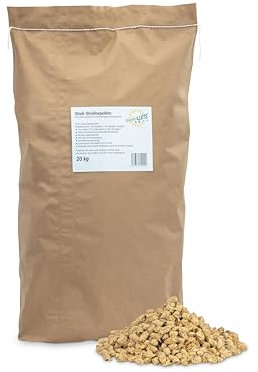 StaehrLLETS Strohpellets Einstreu Stroh Tier Streu Pellet Stall Pferde Box Biotonne 20 kg, statt Sägespäne o. Waldboden