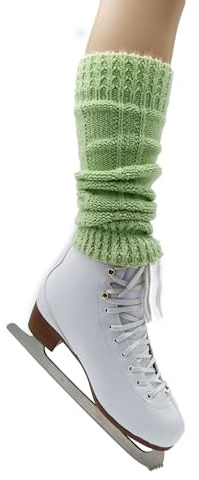PASINI FASHION Confezione doppia: Scaldamuscoli morbidi da Donna e Ragazza per un Calore Avvolgente - Stile e Comfort invernale per danza joga e pattinaggio! Taglia Unica (Verde)