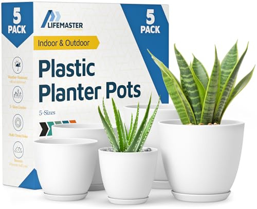 Lifemaster Planters, White, Pack of of