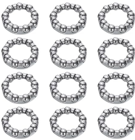 QUARKZMAN Cuscinetto a Sfere per Pedivella della Bicicletta 2/7Pollice (6.35mm) x 9 Sfere, 12pz Cuscinetti a Sfere di Ricambio per Cuscinetti Inferiori da Mountain Telaio Ruota Bicicletta