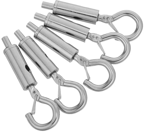 HONITANO 5 Ganchos para Colgar Cuadros Cable de Acero Ajustable, Perchas Metálicas para Marcos de Fotos y Obras de Arte, Sistema de Suspensión para Cable de 1,2-1,5 Mm, Uso en