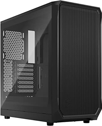 Fractal Design Focus 2 Caja PC de Vidrio Templado Negro con Flujo de Aire Óptimo y Excelente Refrigeración