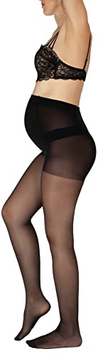 BANANALU Strumpbyxor för gravida kvinnor 40 Den S, M, L, XL mammastrumpbyxor, Nero, M
