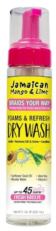 Jamaican Mango & Lime Foams Braid Your Way, Water Refresh Dry Wash, 8 Oz