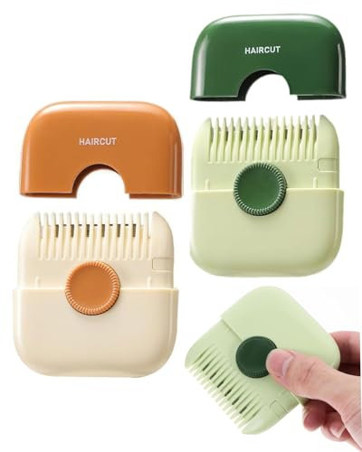 MOPZIJA 2 pezzi per la rimozione delle doppie punte, tagliacapelli 2 in 1, tagliacapelli doppie punte, design double face, per tagliare e modellare i capelli sottili (verde + arancione)