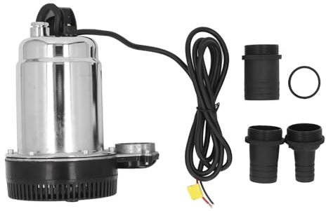 Dränkbar Pump DC 220W Dränkbar Vattenpump Matningspump DC-pump Smutsvattenpump Bärbar Fontänpump med 1 Tum 1,5 Tum 2 Tum Utloppsanslutning för Poolfiskdamm Sötvatten