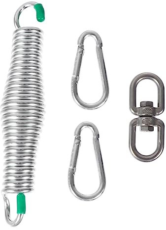 ROMISBABA 1set Accessori Per Amaca Rotante Acciaio Inossidabile Con Per Oscillanti e Moschettoni Per Sospensioni e Sedie Da Giardino