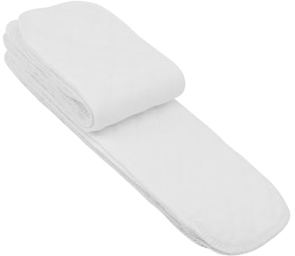 Haofy Baby Toddler Softbreathable Cotton Cloth Diaper Nappy Liners Insert för de Flesta Barn Organisk Bomull 10st (Tre lager (32 * 12 cm))
