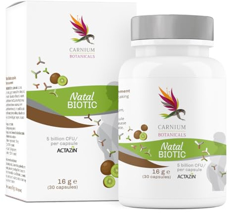 Carnium Botanicals Natal Biotic – Probioticos mujer con acido folico – Probioticos intestinales con vitaminas B6, B12 y hierro bisglicinato – 30 cápsulas