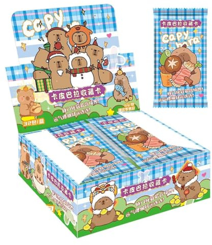 YskerrigToy Capybara Cards, Anime Trading Cards Booster Box Trading Cards Pack, Game Cards Collectible Cartoon Birthday Gifts Christmas 160 PCS