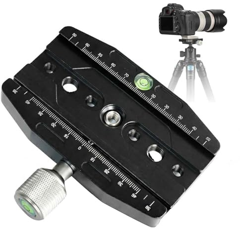 Morsetto a sgancio rapido 110 mm, morsetto a sgancio rapido per Arca-Swiss, QR-110N Quick Release Plate Clamp, clip in metallo, piastra a sgancio rapido, treppiede, piastra a sgancio rapido universale