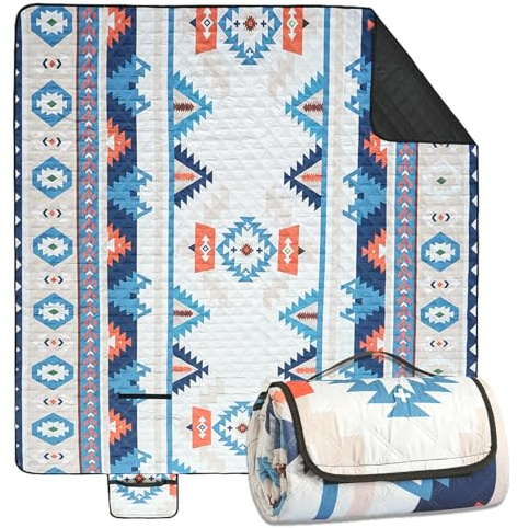 Onvavient Manta de picnic 200 x 200 cm - Manta XXL para playa, impermeable y aislada, transpirable y suave, alfombra de picnic y playa para acampar, playa y picnics