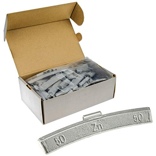Stix Lot de 50 Poids d'Équilibrage ZN 50g pour Jantes Aluminium, Poids en Zinc pour Voitures et SUV