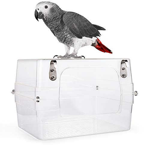 Colorday Large Bird Bath for Cage, Parrot Bath for Parakeet, African Grey, Amazon, Conure, Cockatiel(13X11X8 inch)