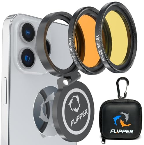 FL!PPER Flipper Flip-Kick Universal Coral Reef Aquarium Smartphone Camera Lens Filter Kit and Kick-Stand