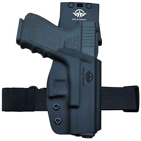 Kydex OWB Holster Pistola Softair Fondine For Glock 19 19x Glock 23 25 32 Glock 17 22 31 Glock 26 27 33 (Gen 1-5) CZ P10 Gun Pistol Case Waistband Outside Carry (Black, Right Hand Draw (OWB))