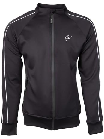 Gorilla Wear Chaqueta de Pista de Giro, Negro/Blanco, Small para Hombre