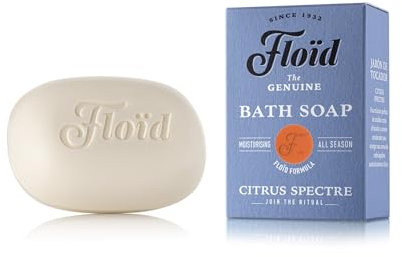 Floïd Bath Soap Citrus Spectre, Sapone 100% vegetale, Sapone solido arricchito con lecitina nutriente, burro di karité e olio di sesamo, Saponetta da bagno per una pelle morbida