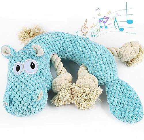 Unzerstörbares Hundespielzeug, Hunde Kuscheltier, Hunde Tauziehen plüschtiere für Hunde, Welpenspielzeug, Hundespielzeug Quietschend, Interaktives Kauspielzeug für Kleine Und Mittel Welpen Hunde