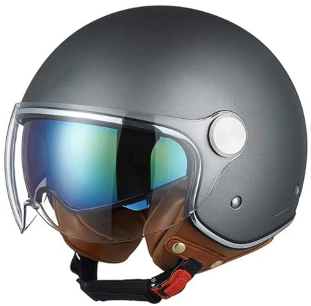 ViPER RSV19 Open Face Motorbike Helmet - Scooter Motorcycle Crash Jet Helmet for Men Women with Sun Visor - Electric Bike & Road Bike Road Legal ECE 22.06 Approved Motorbike Helmets