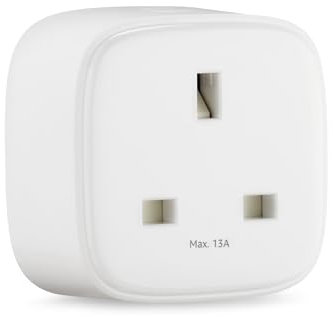 Amazon Basics Single Outlet Indoor Wi-Fi Smart Plug, works with Alexa only, 1 Pack, White, UK