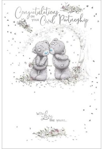 Me to You Tatty Teddy Civil Partnerskap Grattiskort - Officiell samling