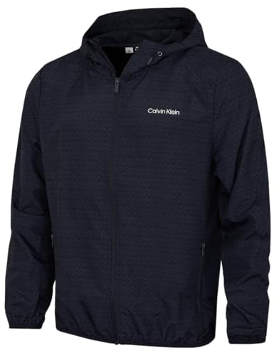 Calvin Klein Giacca a vento da golf stampata da uomo - Marina - L