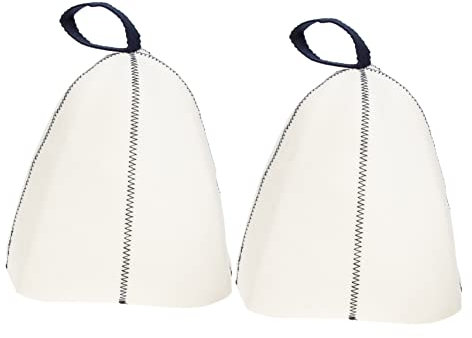 Milisten 2stücke Sauna Hut Wärmeisolationshut Tragbarer Saunahut Dicker Filzhut Für Sauna Nutzung
