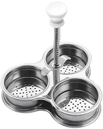 Hervidor de Huevos para 3 Huevos, Cocedor de Huevos de Acero Inoxidable, Vaporizador, Aparatos para Cocinar Huevos, Fabricante de Huevos, Cazador Furtivo, Apto para Lavavajillas